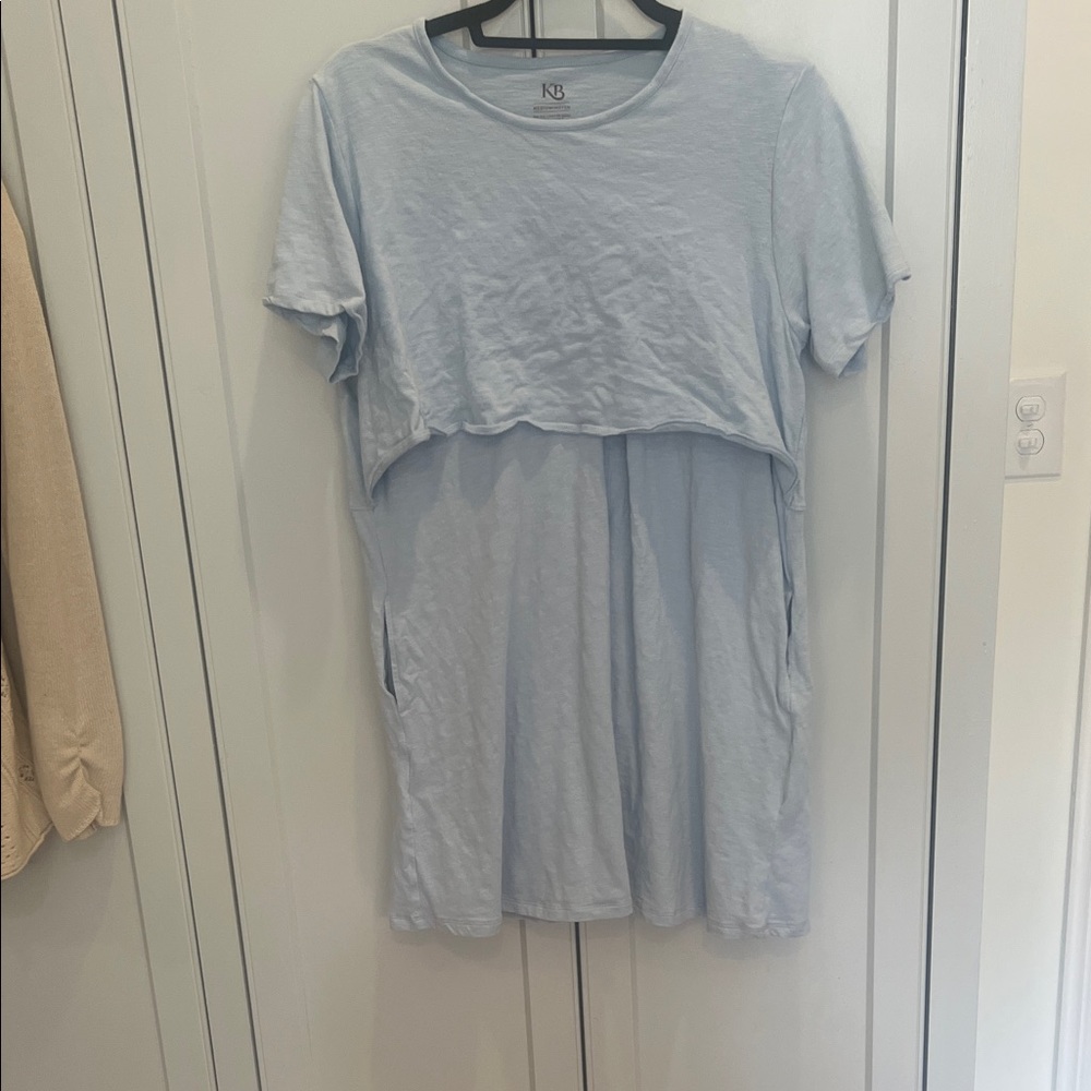 Kindred Bravely Light Blue Layered T-Shirt Dress size medium